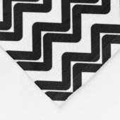 Zickzack Monogramm Schwarz/Weiß Fleecedecke (Ecke)