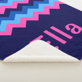 Zickzack Monogramm Sherpa Blankon Sherpadecke (3/4)