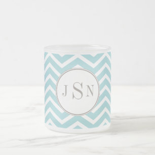 Zickzack Monogramm-Tasse Mattglastasse