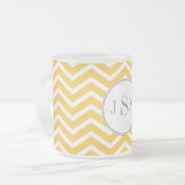Zickzack Monogramm-Tasse Mattglastasse (Vorderseite Links)
