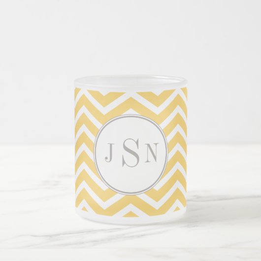 Zickzack Monogramm-Tasse Mattglastasse (Mittel)