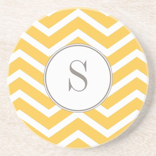 Zickzack Monogramm-Untersetzer Untersetzer (Vorne)