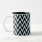 Zickzack Monogramm Zweifarbige Tasse (Links)