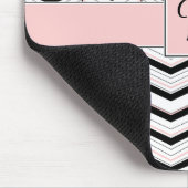 Zickzack Mousepad Schwarz-weiß und rot (Ecke)