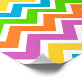 Zickzack Multi-Color Poster (Ecke)