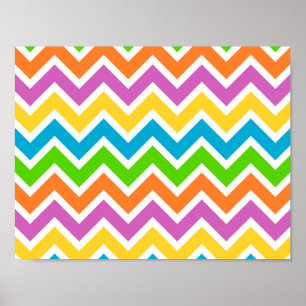 Zickzack Multi-Color Poster
