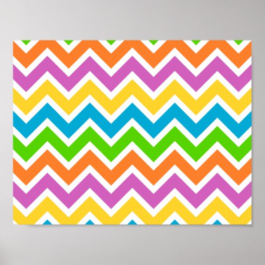 Zickzack Multi-Color Poster (Vorne)