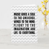 Zickzack Musik Karte (Gelbe Blume)