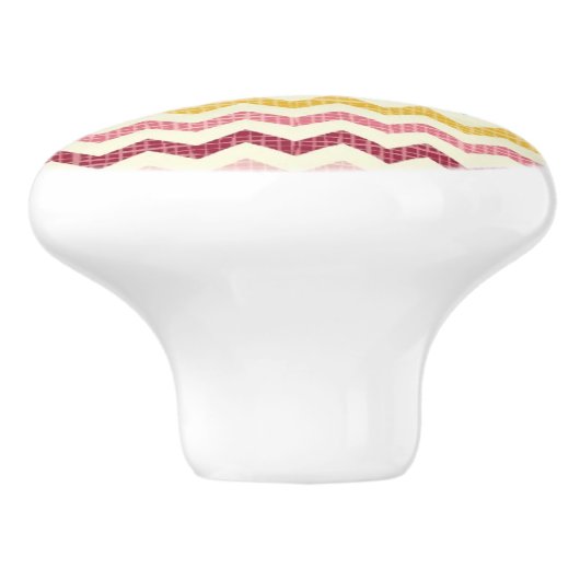 Zickzack Muster 4 Keramikknauf (Seitenansicht)