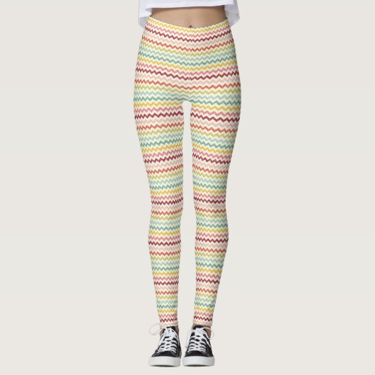 Zickzack Muster 4 Leggings (Vorderseite)