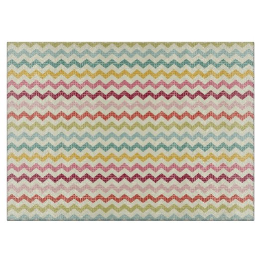 Zickzack Muster 4 Schneidebrett (Vorderseite)