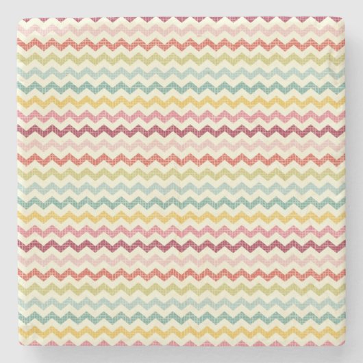 Zickzack Muster 4 Steinuntersetzer (Vorderseite)