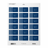 Zickzack Muster Adressaufkleber (Vorne)