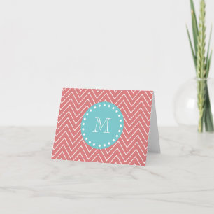 Zickzack Muster anbringen Aquamarin Monogramm