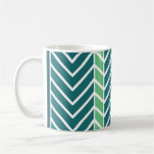 Zickzack Muster Aquamarin Kaffeetasse (Links)