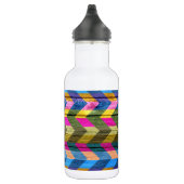 Zickzack Muster auf Holztextur #5 Trinkflasche (Rechts)