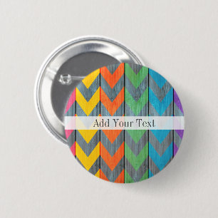 Zickzack Muster auf Holztextur von Shirley Taylor Button