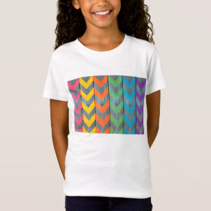 Zickzack Muster auf Holztextur von Shirley Taylor T-Shirt