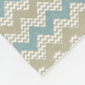 Zickzack Muster auf Leinenbeschaffenheit Fleecedecke (Ecke)