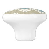 Zickzack Muster auf Leinenbeschaffenheit Keramikknauf (Seitenansicht)