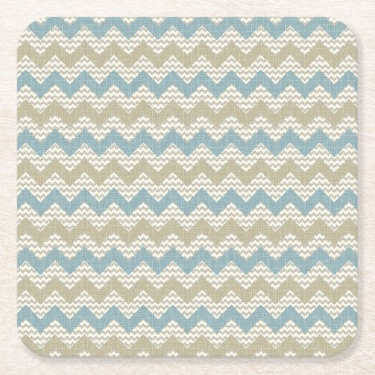 Zickzack Muster auf Leinenbeschaffenheit Rechteckiger Pappuntersetzer (Vorderseite)