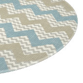 Zickzack Muster auf Leinenbeschaffenheit Schneidebrett (Ecke)