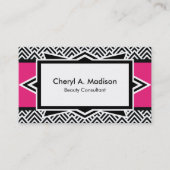 Zickzack Muster B Visitenkarte (Vorderseite)