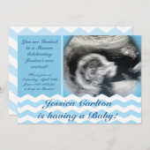 Zickzack Muster-Baby-Jungen-Duschen-Einladungen Einladung (Vorne/Hinten)