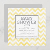 Zickzack Muster Babydusche Einladung (Vorne/Hinten)