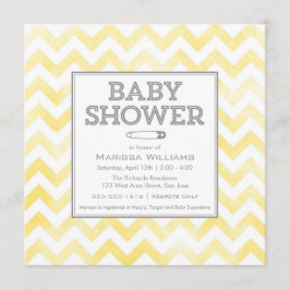 Zickzack Muster Babydusche Einladung