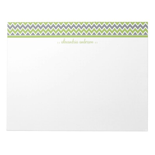 Zickzack Muster - benutzerdefinierter TrendNotepad Notizblock (Vorderseite)