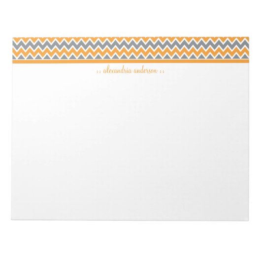 Zickzack Muster - benutzerdefiniertes, trendy Note Notizblock (Vorderseite)