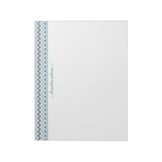 Zickzack Muster Benutzerdefiniertes Trendy Notepad Notizblock (Rotiert)