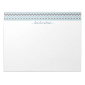 Zickzack Muster Benutzerdefiniertes Trendy Notepad Notizblock (Vorderseite)