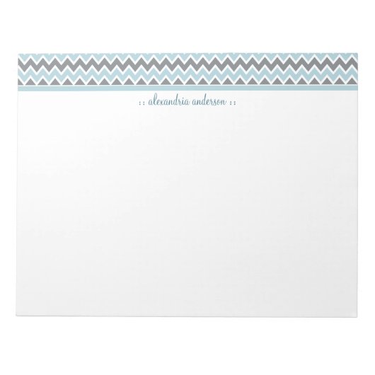 Zickzack Muster Benutzerdefiniertes Trendy Notepad Notizblock (Vorderseite)