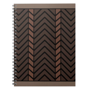 Zickzack Muster braun Notizblock