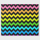 Zickzack Muster des dynamischen Regenbogens Geschenkpapier (Flach)