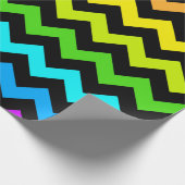 Zickzack Muster des dynamischen Regenbogens Geschenkpapier (Ecke)
