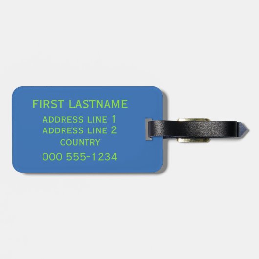 Zickzack Muster für Gepäckanhänger (Rückseite horizontal)