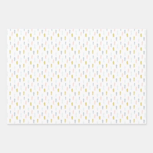 Zickzack Muster für weiche Wasserfarbe Geschenkpapier Set (Vorderseite)