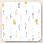 Zickzack Muster für weiche Wasserfarbe Getränkeuntersetzer (Vorderseite)