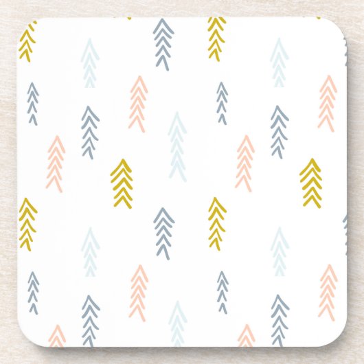 Zickzack Muster für weiche Wasserfarbe Getränkeuntersetzer (Vorderseite)