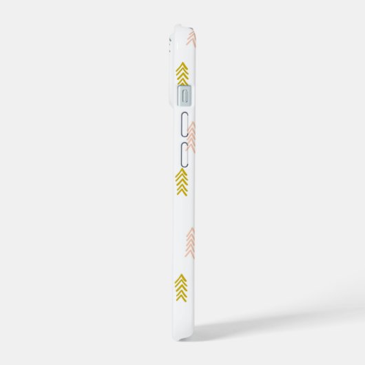 Zickzack Muster für weiche Wasserfarbe iPhone 15 Hülle (Linke Seite)