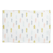 Zickzack Muster für weiche Wasserfarbe Kissenbezug (Rückseite-Links)