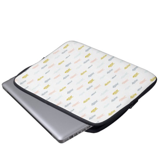 Zickzack Muster für weiche Wasserfarbe Laptopschutzhülle (Vorne Knopf)