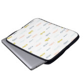 Zickzack Muster für weiche Wasserfarbe Laptopschutzhülle (Vorne Knopf)