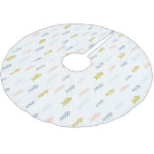 Zickzack Muster für weiche Wasserfarbe Polyester Weihnachtsbaumdecke (Schrägansicht)