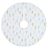 Zickzack Muster für weiche Wasserfarbe Polyester Weihnachtsbaumdecke (Vorderseite)