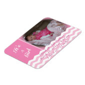 Zickzack Muster - Geburtsmagazin Magnet (Linke Seite)