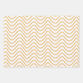 Zickzack Muster Gelb und Creme Zigzag Geschenkpapier Set (Vorderseite 3)